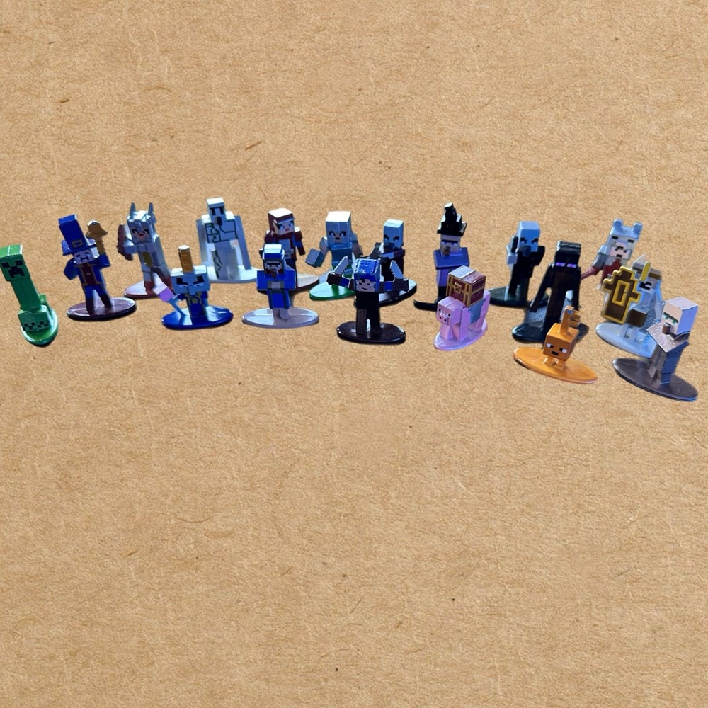Minecraft Nano MetalFigs Mini-Figure lot of 18. - Picture 3 of 6